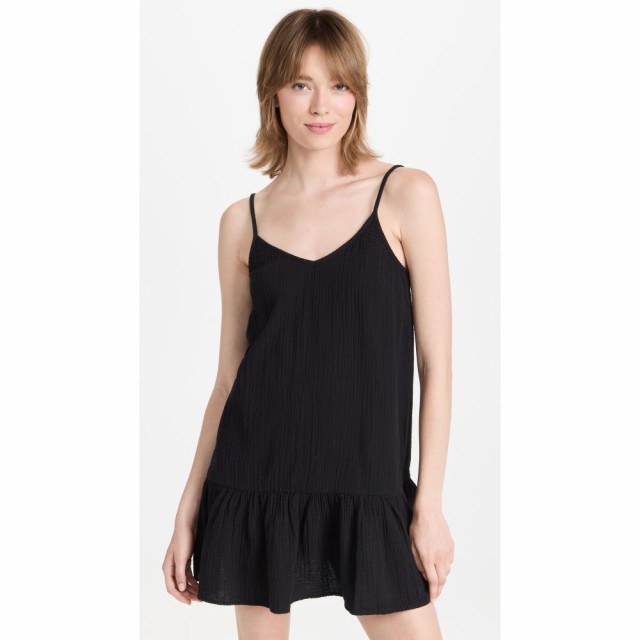 モンロー MONROW レディース ワンピース ノースリーブ ワンピース・ドレス Gauze Sleeveless Easy Dress Black