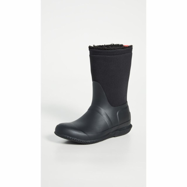 ハンター Hunter Boots レディース レインシューズ・長靴 シューズ・靴 Original Roll Top Sherpa Boot Black