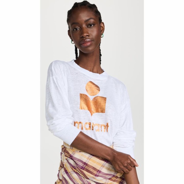 イザベル マラン Isabel Marant Etoile レディース Tシャツ トップス Klowia Tee Orange/White