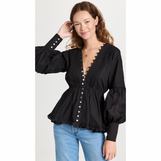 ジョスリン Joslin レディース ブラウス・シャツ トップス Norah Cotton Blouse Black