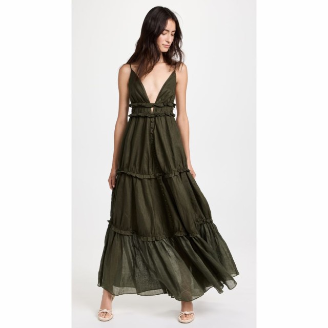 ジョスリン Joslin レディース ワンピース マキシ丈 ワンピース・ドレス Liana 2.0 Linen Maxi Dress Forest