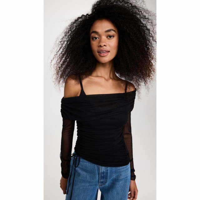 ジョナサン シンカイ Jonathan Simkhai STANDARD レディース トップス Nia Mesh Draped Top Black