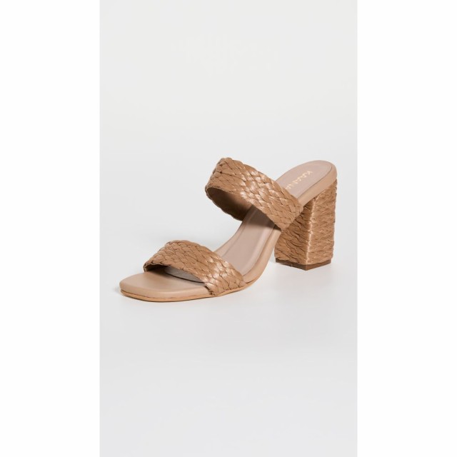 カーナス KAANAS レディース サンダル・ミュール シューズ・靴 Camila Raffia Heeled Sandals Cappucino