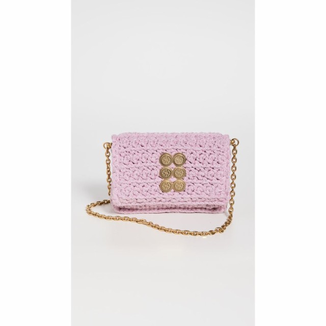 クーリロー Kooreloo レディース クラッチバッグ バッグ Crochet Clutch with Flap Sparkle Pink/Silver