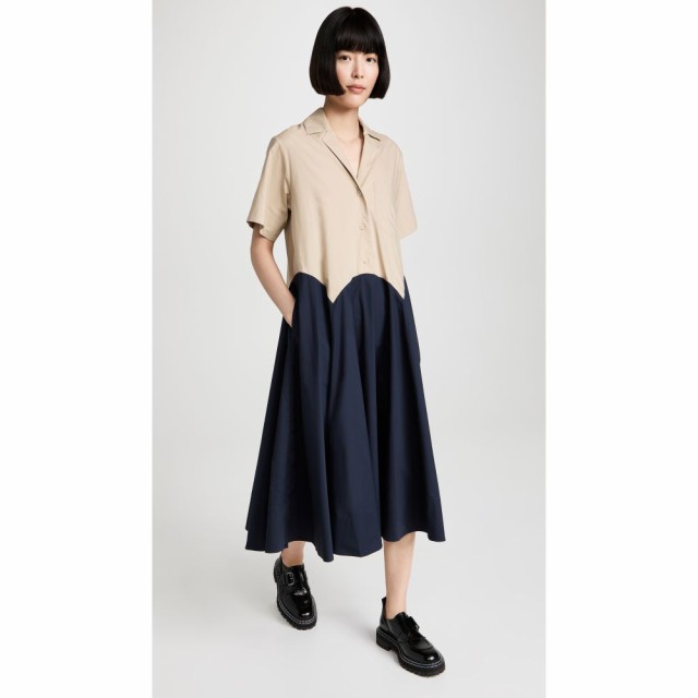 リーマシューズ Lee Mathews レディース ワンピース シャツワンピース ワンピース・ドレス Elsie Shirt Dress Navy Sand