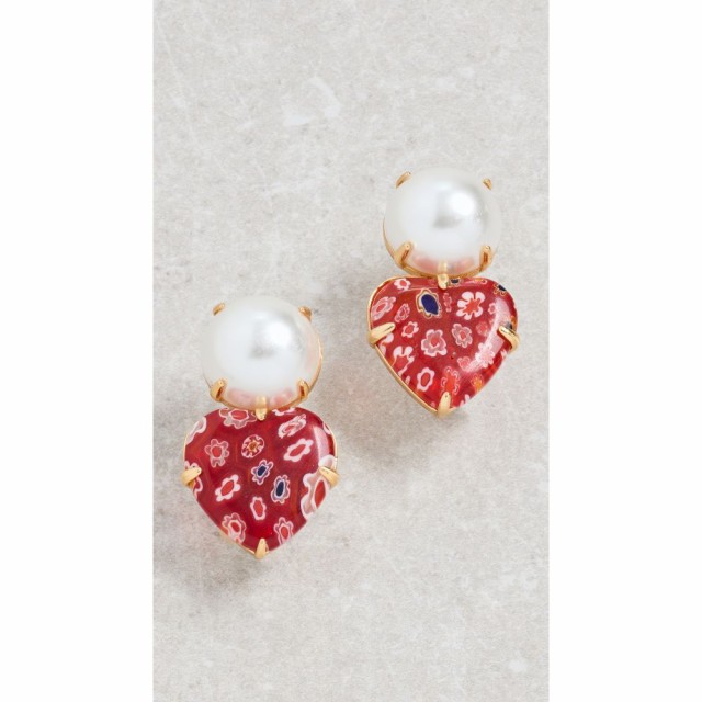 レレ サドイ Lele Sadoughi レディース イヤリング・ピアス ドロップピアス ハート Fiore Convertible Heart Drop Earrings Cherry Red