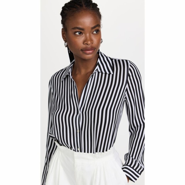 ラジャンス LAGENCE レディース ブラウス・シャツ トップス Nina Blouse Ivory/Black Felicity Stripe