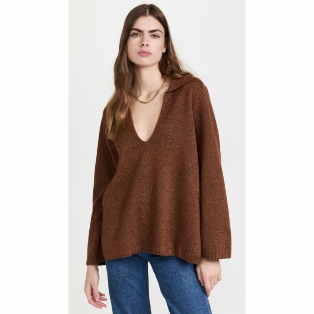 Leset レディース ニット・セーター トップス Zoe Sweater Choco Melangue