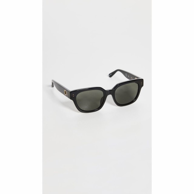 リンダ ファロー Linda Farrow Luxe レディース メガネ・サングラス Deni Sunglasses Black/Yellow Gold/Solid Grey