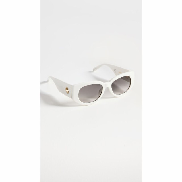 リンダ ファロー Linda Farrow Luxe レディース メガネ・サングラス Debbie Sunglasses White/Light Gold/Grey Grad