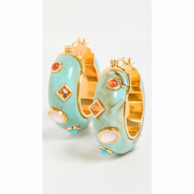 リジー フォルトゥナート Lizzie Fortunato レディース イヤリング・ピアス ジュエリー・アクセサリー La Bomba Hoops in Turquoise Mult