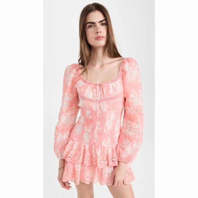 ラブシャックファンシー LoveShackFancy レディース ワンピース ワンピース・ドレス Tayton Dress Coral Romance