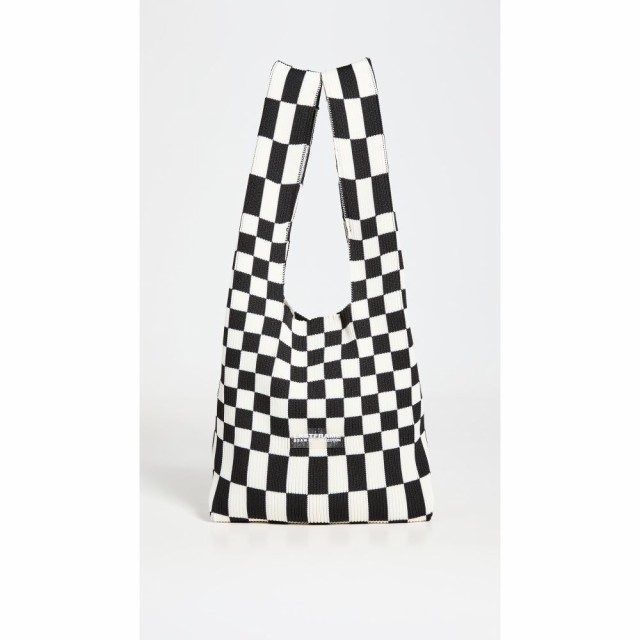 ラストフレーム LASTFRAME レディース バッグ Ichimatsu Market Bag Medium Black X Ivory