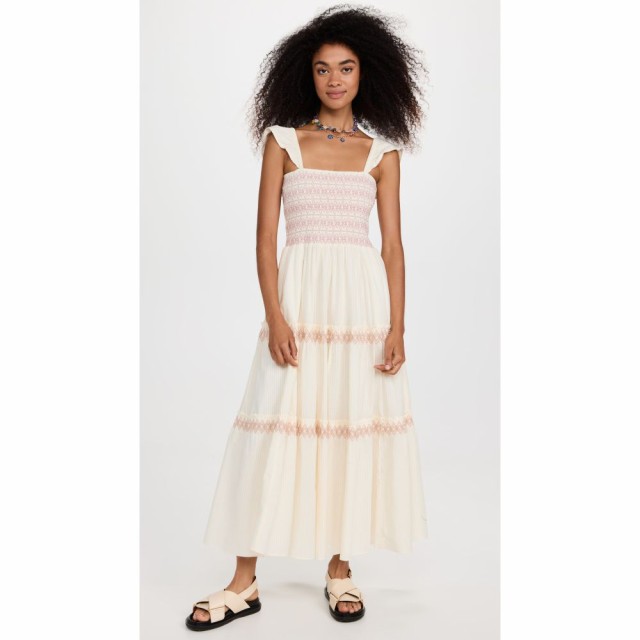 メイドウェル Madewell レディース ワンピース Ａライン ワンピース・ドレス Lucie Smocked Tiered Midi Dress Lighthouse