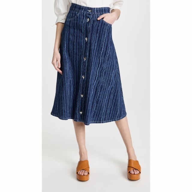 マルニ Marni レディース スカート A-Line Midi Skirt Blue/Black