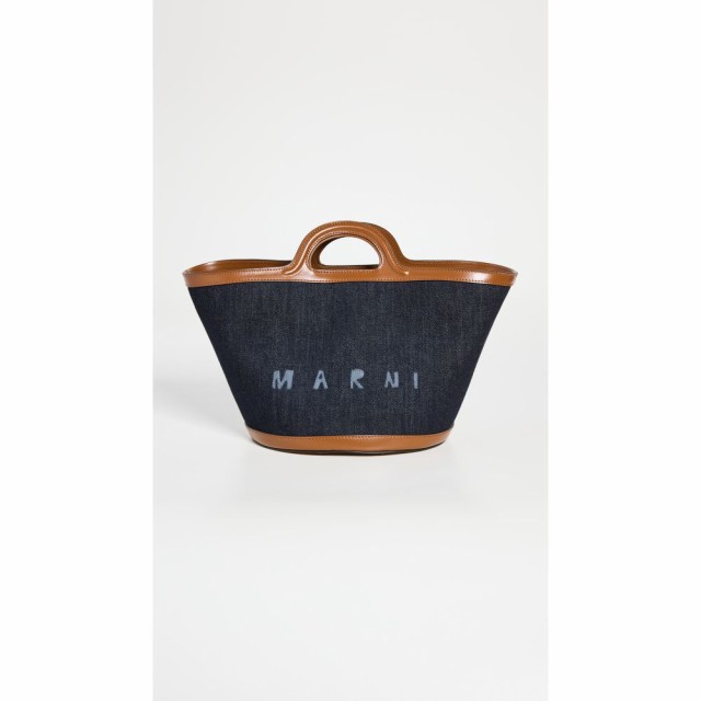 マルニ Marni レディース トートバッグ バッグ Tropicalia Small Tote Blue Black/Mocha