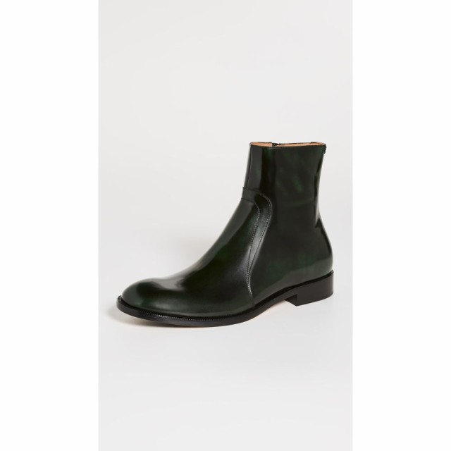 メゾン マルジェラ Maison Margiela メンズ ブーツ シューズ・靴 Zip Boots Green/Black Wax