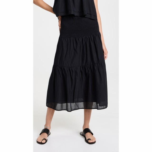 ネーション Nation LTD レディース ひざ丈スカート Ａライン スカート Rocha Tiered Skirt Jet Black