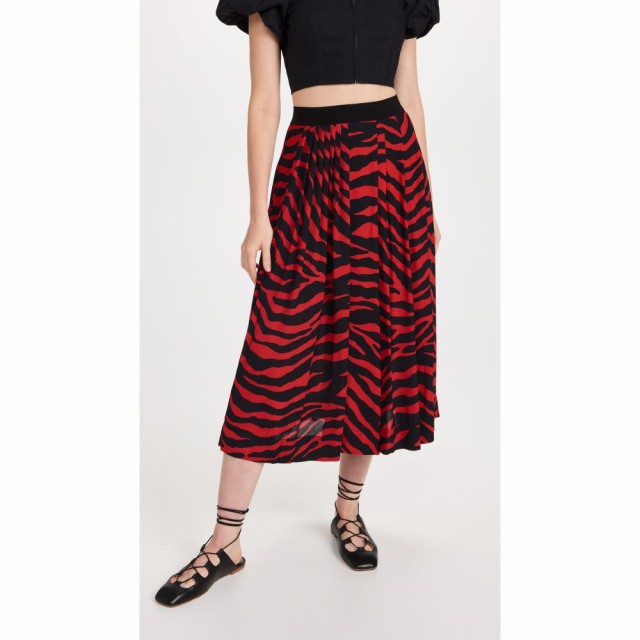 ヌメロ ヴェントゥーノ No. 21 レディース スカート プリーツスカート Pleated Skirt Red/Navy