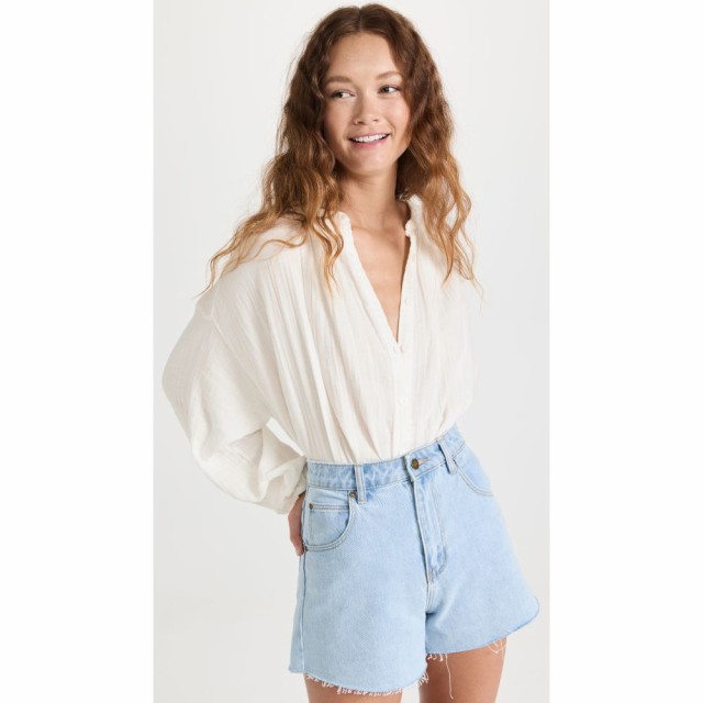 ナインシード 9seed レディース ビーチウェア ブラウス・シャツ 水着・ビーチウェア Poets Beach Blouse White