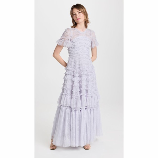 ニードル アンド スレッド Needle and Thread レディース パーティードレス ワンピース・ドレス Valentine Ruffle Gown Porcelain Blue