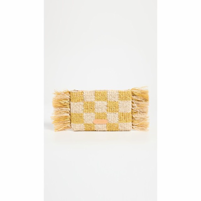 プールサイドバッグス Poolside Bags レディース クラッチバッグ バッグ Tropical Check Clutch Natural/Mustard