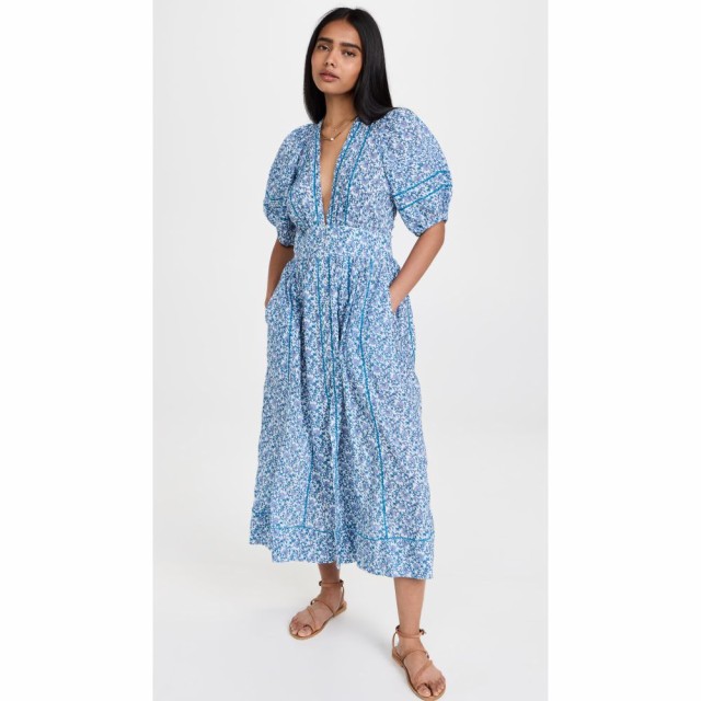 プーペット セント バース Poupette St Barth レディース ワンピース ミドル丈 ワンピース・ドレス Reine Midi Dress Blue Mistral