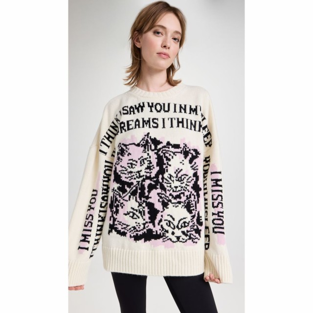 フィロソフィ ディ ロレンツォ セラフィニ Philosophy di Lorenzo Serafini レディース ニット・セーター Cat Print Crewneck Sweater Fa