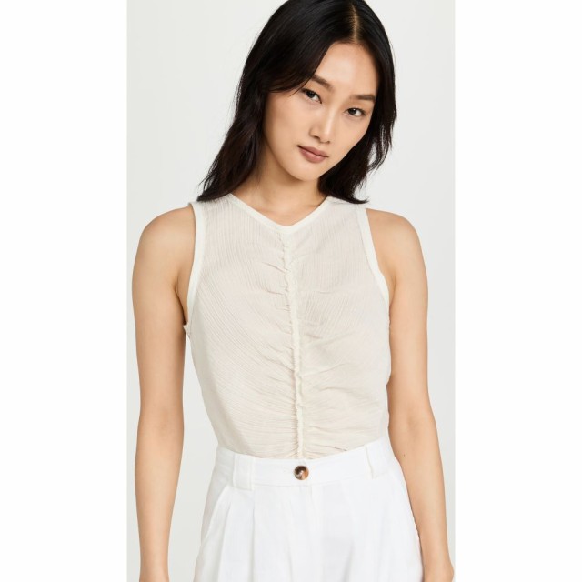 スリーワン フィリップ リム 3.1 Phillip Lim レディース タンクトップ トップス Plisse Voile Shirred Tank Ecru