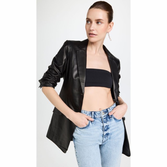 ラグandボーン Rag and Bone レディース スーツ・ジャケット アウター Charles Leather Blazer Black