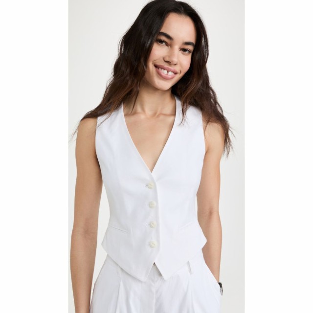 ラグandボーン Rag and Bone レディース ベスト・ジレ トップス Priya Linen Vest White