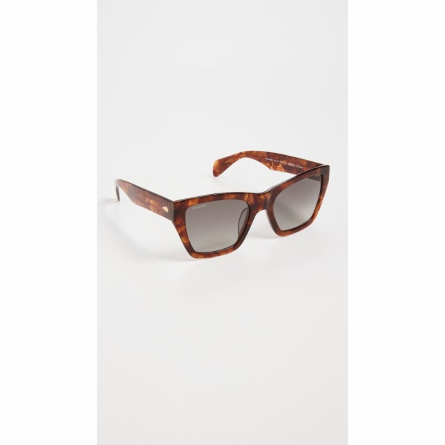 ラグandボーン Rag and Bone レディース メガネ・サングラス スクエアフレーム Street Square Sunglasses Havana/Brown