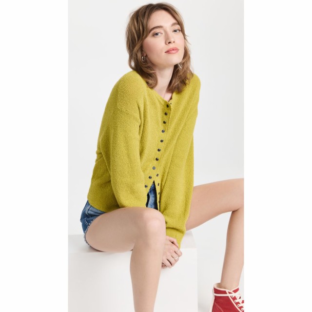 リダン RE/DONE レディース カーディガン トップス Snap Front Cardigan Citrus