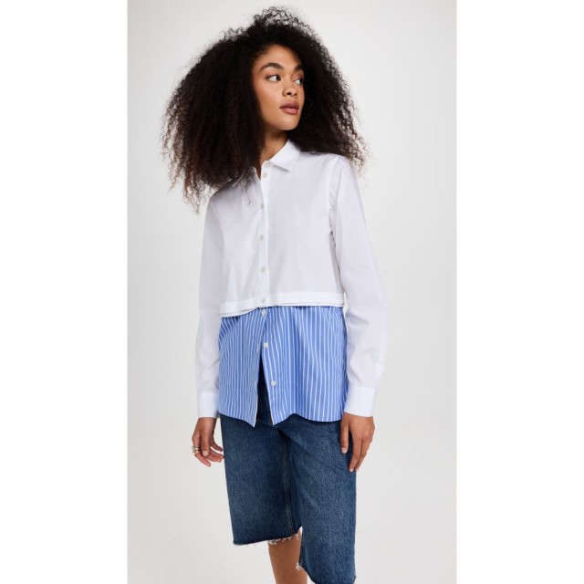 ロゼッタゲティー Rosetta Getty レディース ブラウス・シャツ トップス Paneled Button Shirt White