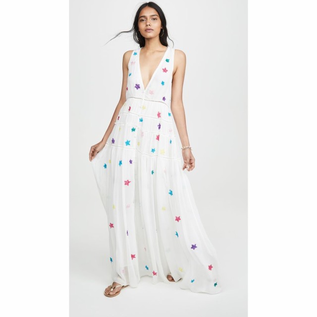 ロココ ROCOCO SAND レディース ワンピース ノースリーブ ワンピース・ドレス Sleeveless Star Dress White/Colorful Stars