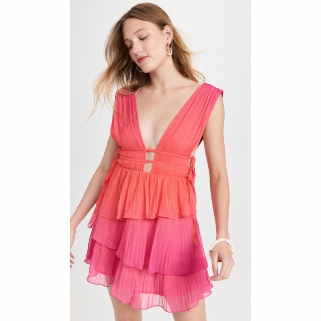 ロココ ROCOCO SAND レディース ワンピース ワンピース・ドレス Short Chiffon Dress Orange/Pink