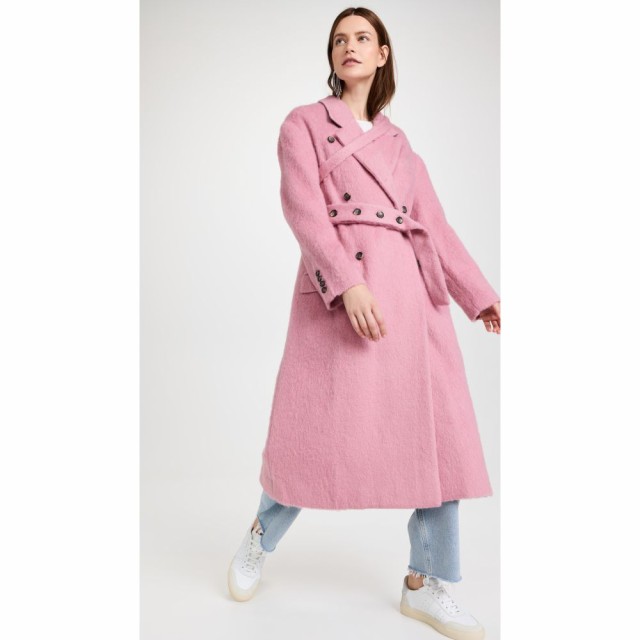 ロック ROKH レディース コート アウター Cross Belt Coat Pink