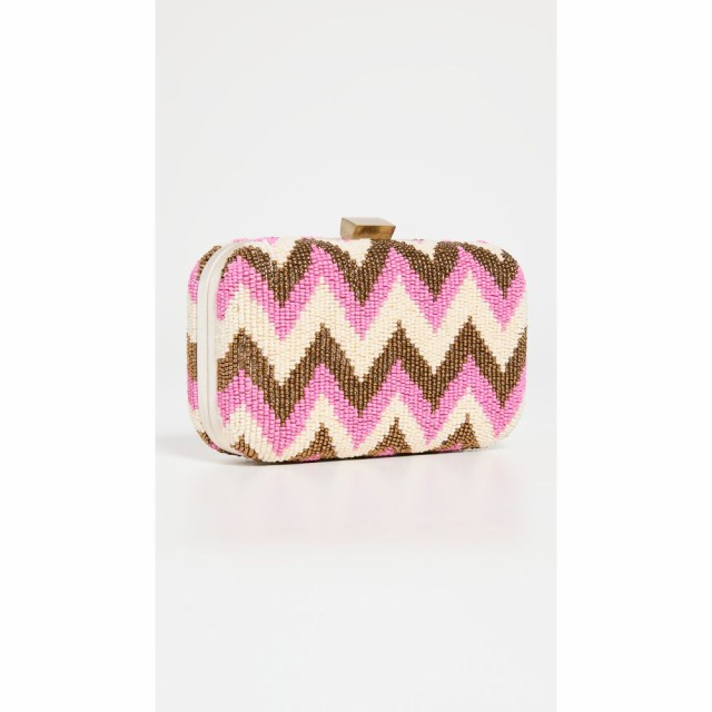 サンティ Santi レディース クラッチバッグ バッグ Beaded Clutch Tan/Pink