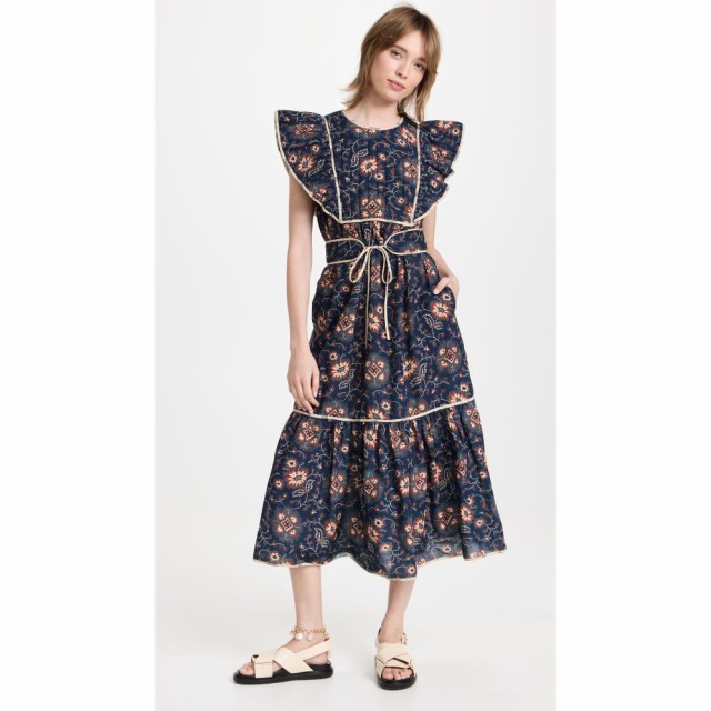 シー Sea レディース ワンピース ワンピース・ドレス Flutter Sleeve Quilted Dress Navy