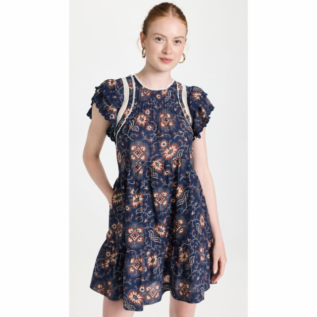 シー Sea レディース ワンピース チュニック ワンピース・ドレス Flutter Sleeve Tunic Dress Navy