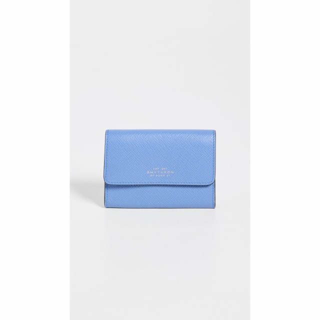 スマイソン Smythson レディース カードケース・名刺入れ 小銭入れ Small Credit Card Coin Purse Nile Blue