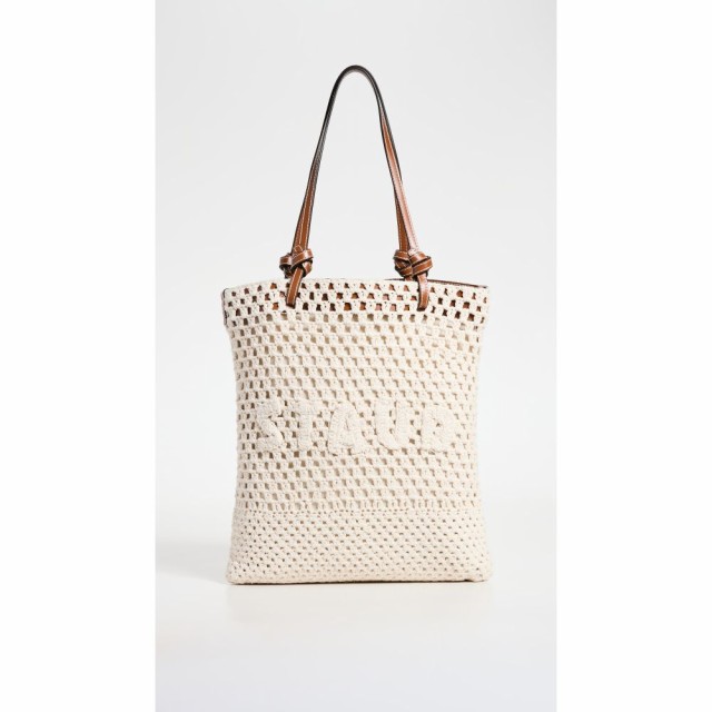 スタウド STAUD レディース トートバッグ バッグ Crochet Porte Tote Bag Cream