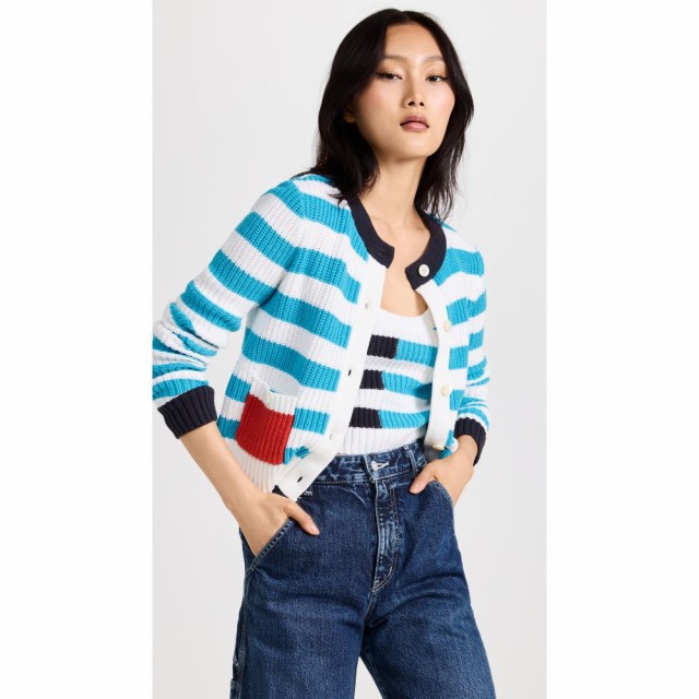 スタウド STAUD レディース カーディガン トップス Tide Cardigan Caprain Stripe