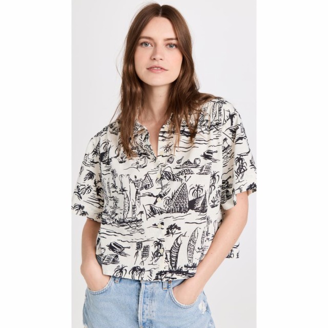 ザ グレート THE GREAT. レディース トップス The Cruise Top BLACK GETAWAY PRINT