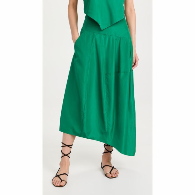 ティビ Tibi レディース スカート Italian Sporty Asymmetrical Skirt Green