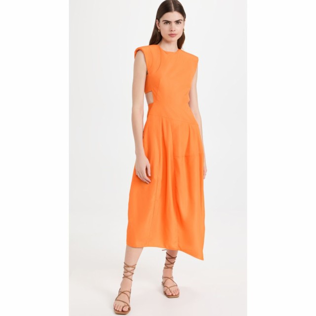 ティビ Tibi レディース ワンピース ノースリーブ ワンピース・ドレス Italian Sporty Nylon Sleeveless Balloon Dress Orange