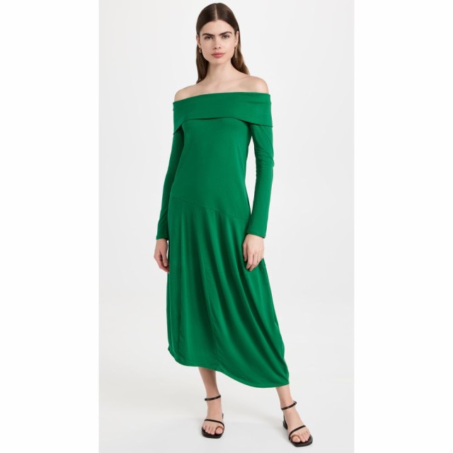 ティビ Tibi レディース ワンピース ワンピース・ドレス T-Shirt Off-Shoulder Dress Green