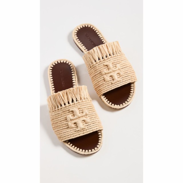 トリー バーチ Tory Burch レディース サンダル・ミュール シューズ・靴 Eleanor Raffia Slides Natural