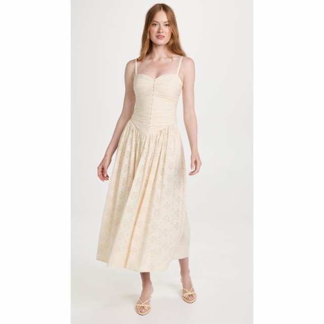 トリー バーチ Tory Burch レディース ワンピース ワンピース・ドレス Broderie Anglaise Hook And Eye Dress French Cream