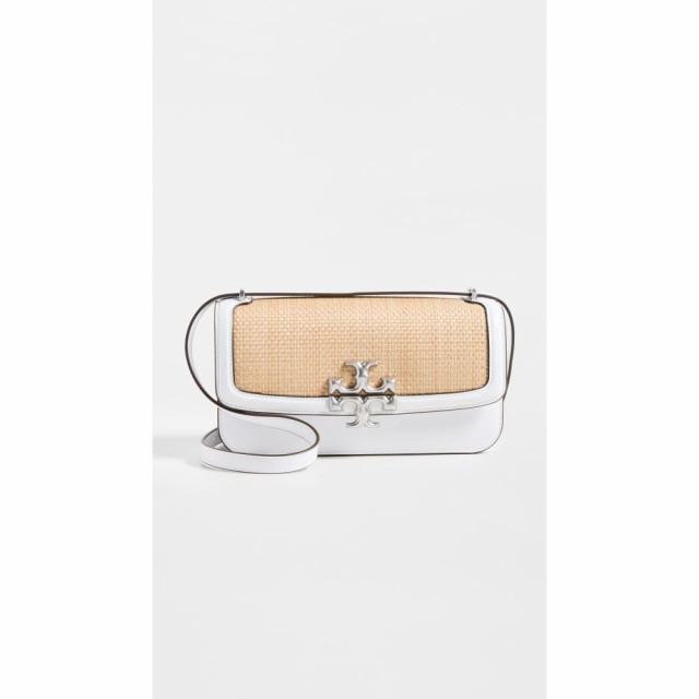 トリー バーチ Tory Burch レディース ショルダーバッグ バッグ Eleanor Straw Convertible Shoulder Bag White